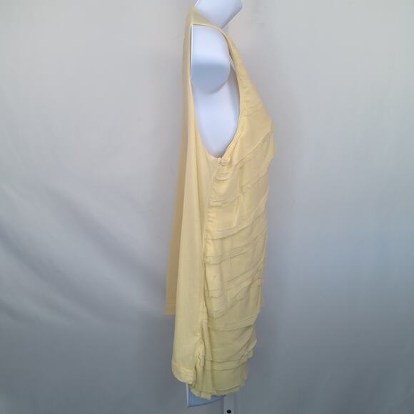 Chico’s Yellow Scoop Neck Tank Top Womens Size 16 Ruffle Layered Sleeveless - Picture 6 of 10